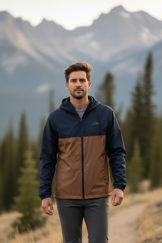Men's Classic Navy Windbreaker - Everyday Basics