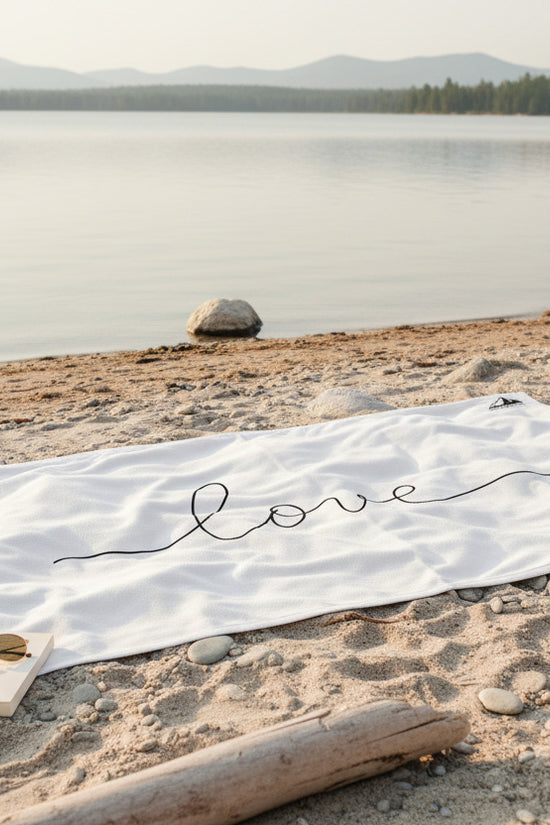 Love White Beach Towel - The Line
