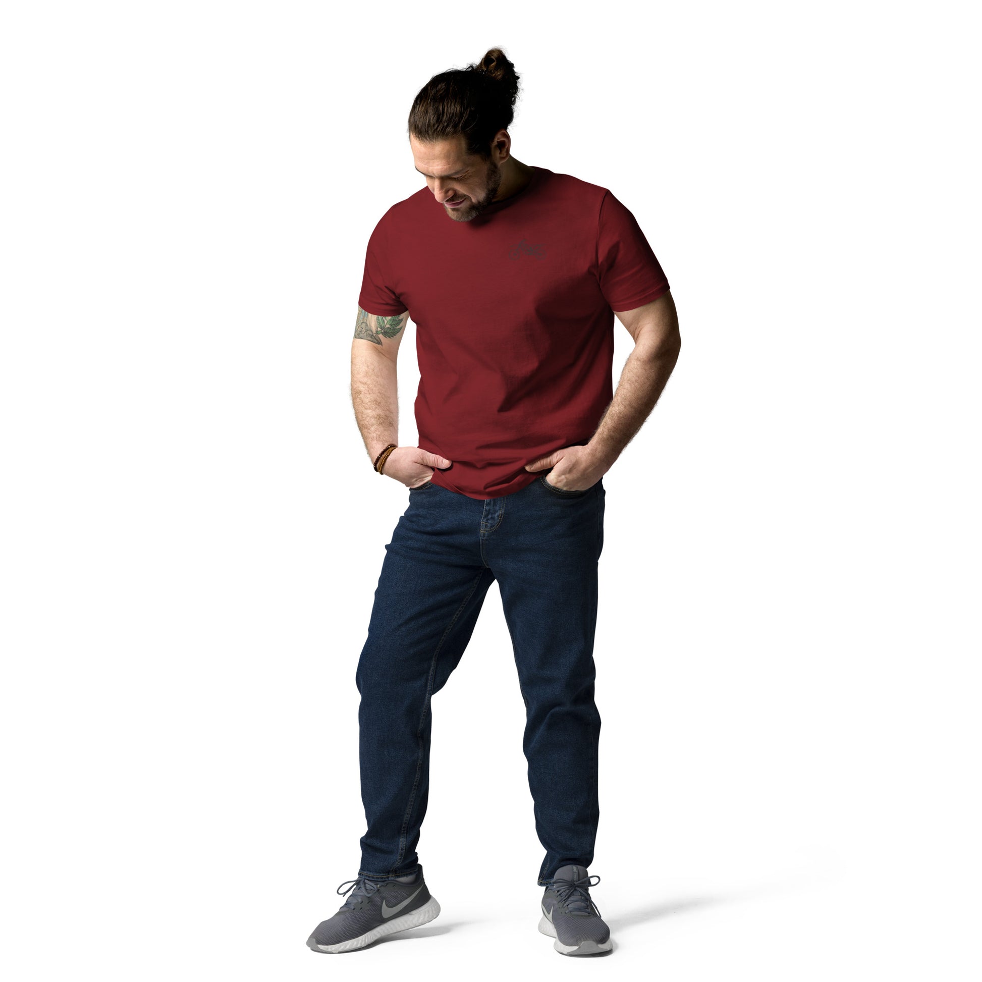 Men's Dirt Bike Organic Cotton T-Shirt - The Line