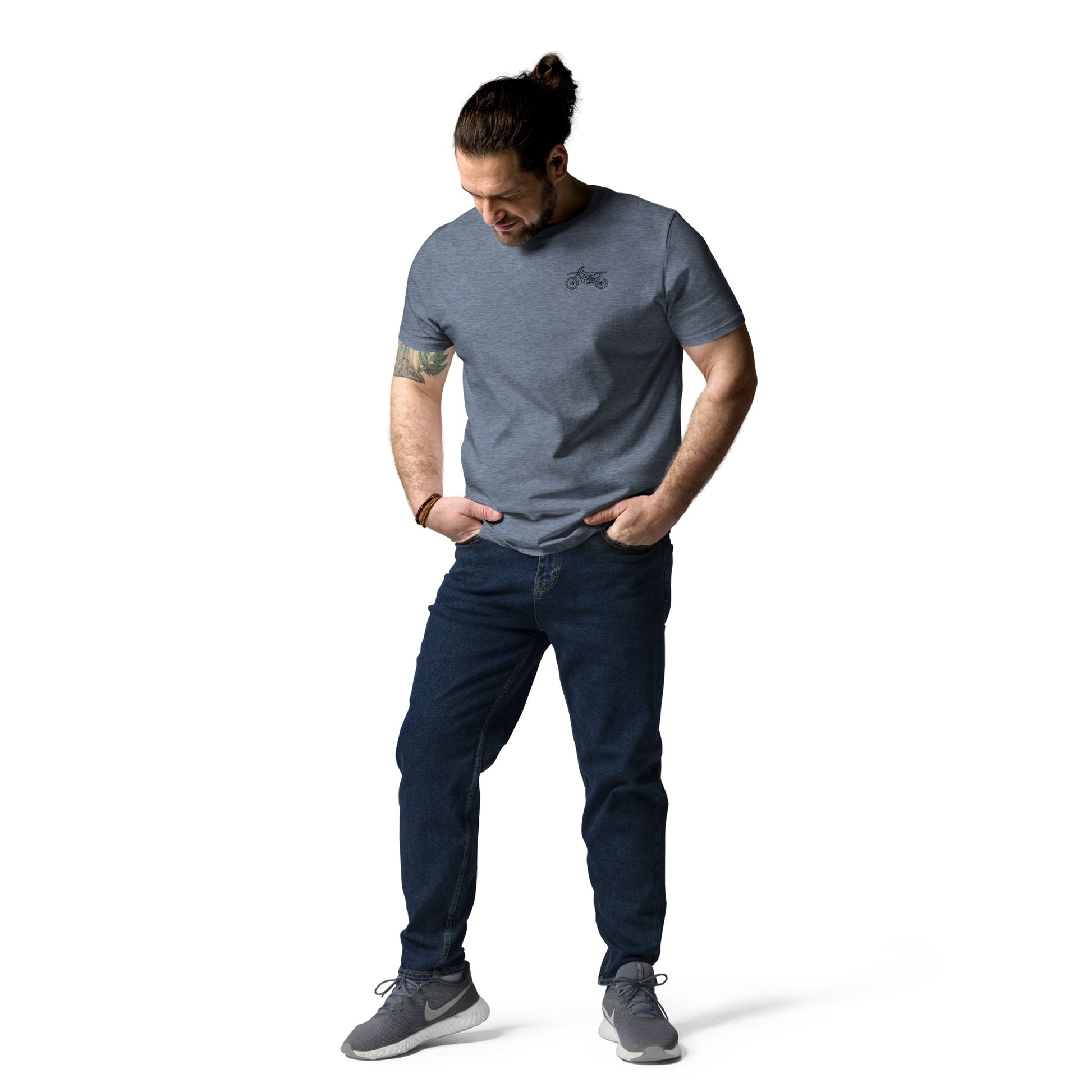 Men's Dirt Bike Organic Cotton T-Shirt - The Line