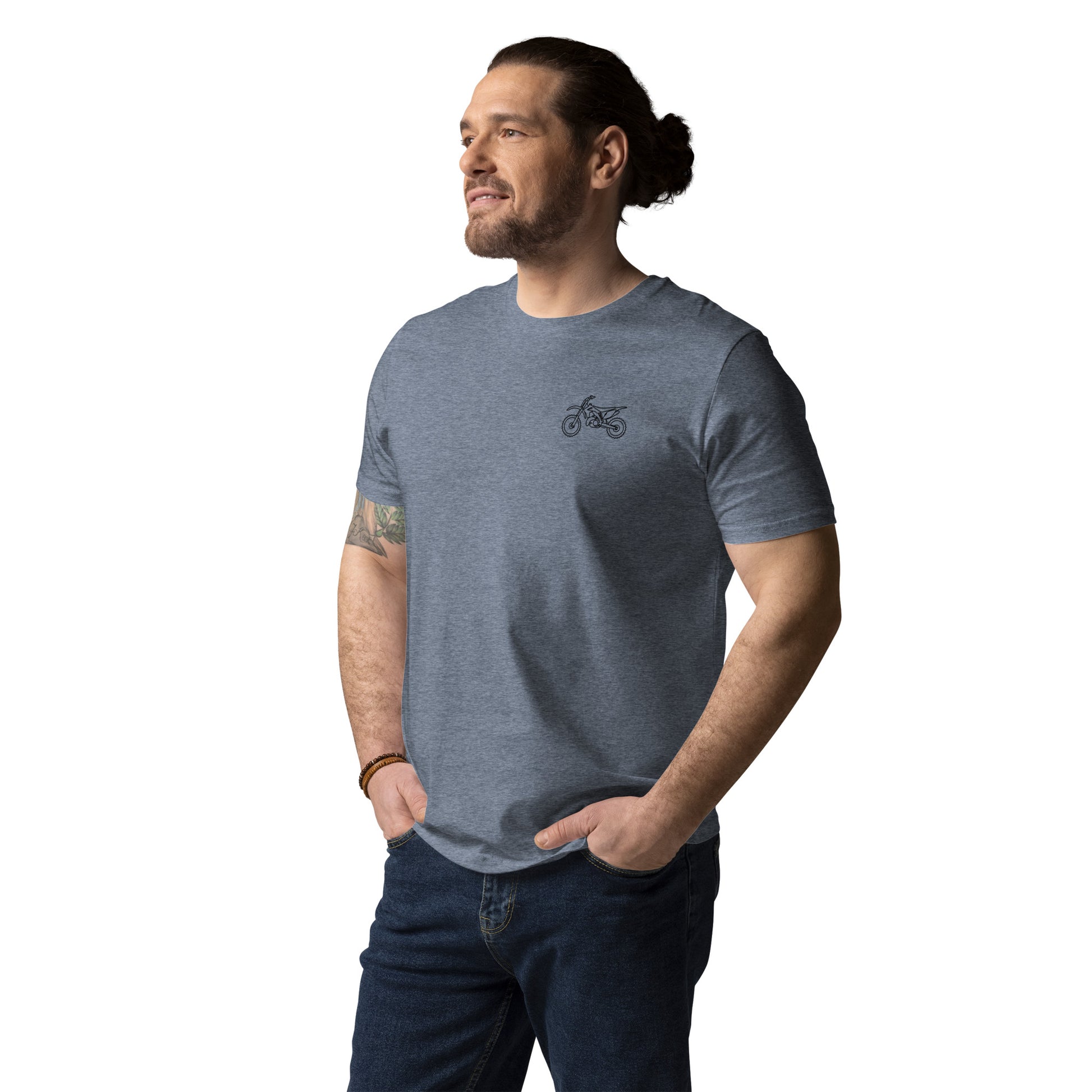 Men's Dirt Bike Organic Cotton T-Shirt - The Line