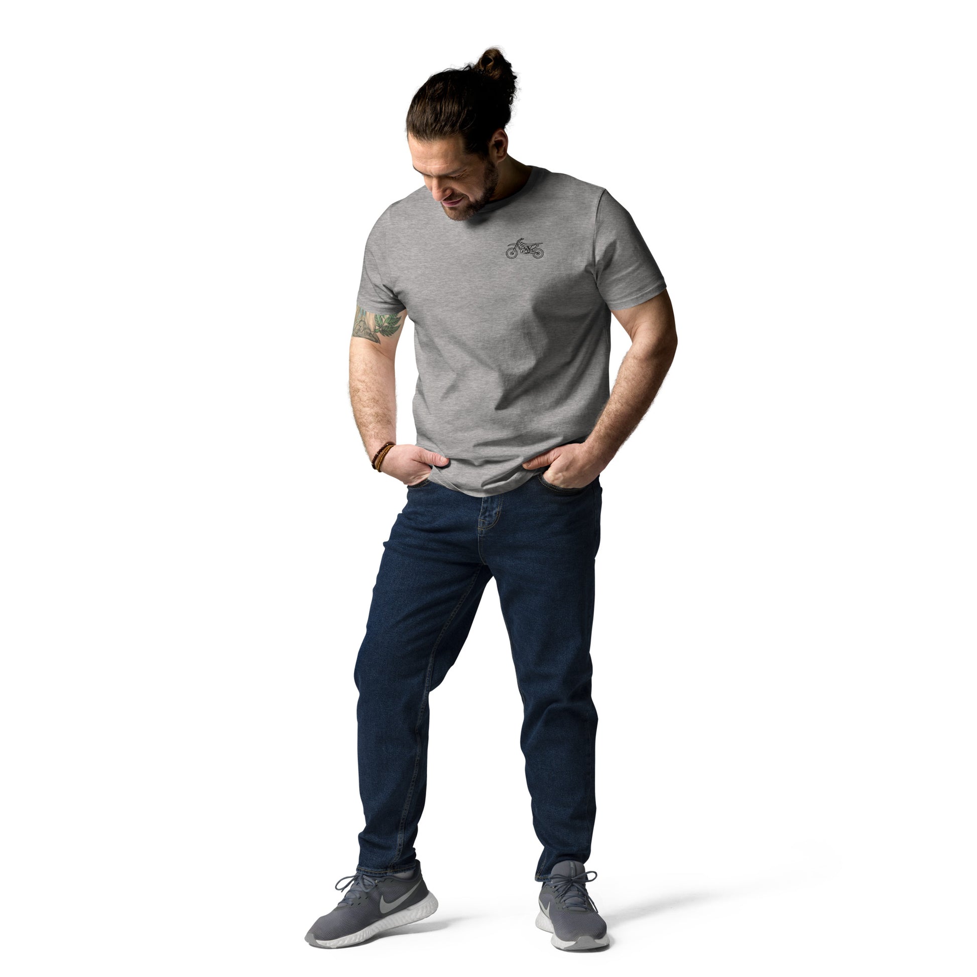 Men's Dirt Bike Organic Cotton T-Shirt - The Line