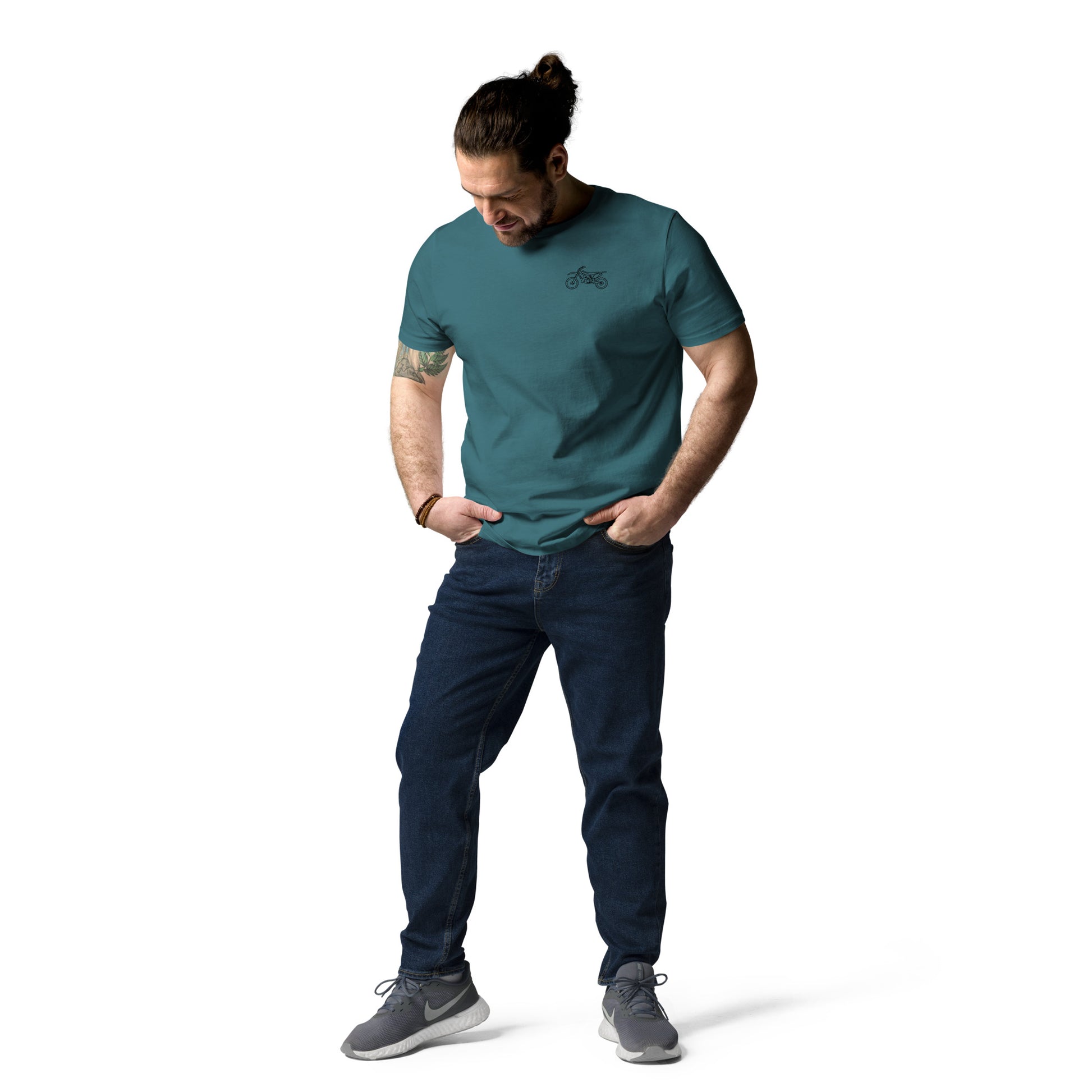 Men's Dirt Bike Organic Cotton T-Shirt - The Line