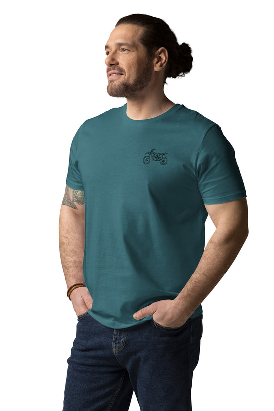 Men's Dirt Bike Organic Cotton T-Shirt - The Line