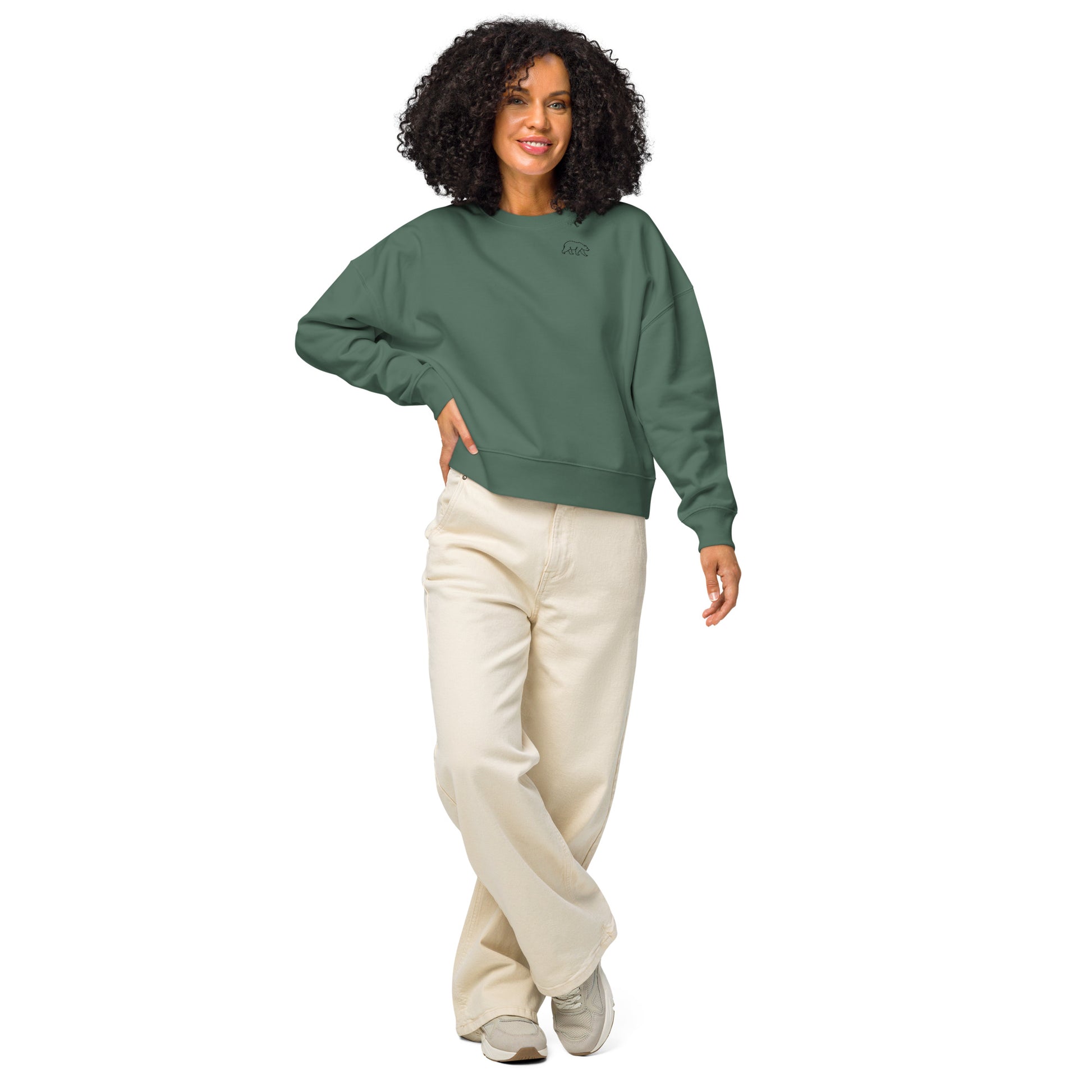 Women's Bear Organic Crewneck Sweatshirt - The Line