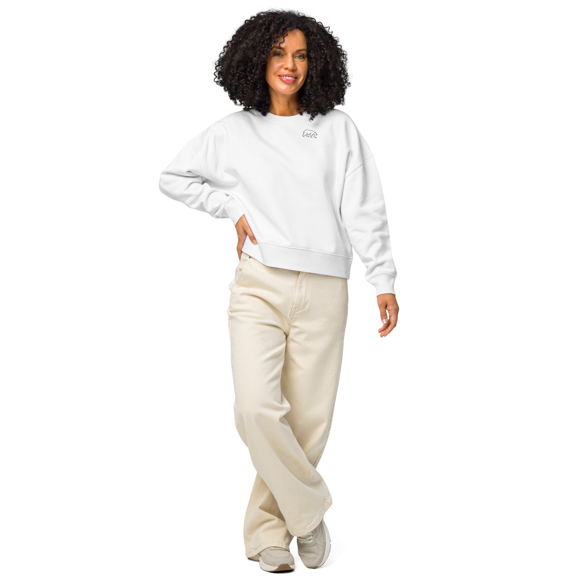 Women's Bear Organic Crewneck Sweatshirt - The Line
