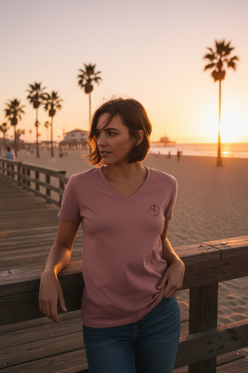 Women's Earth Relaxed V-Neck T-Shirt - The Line